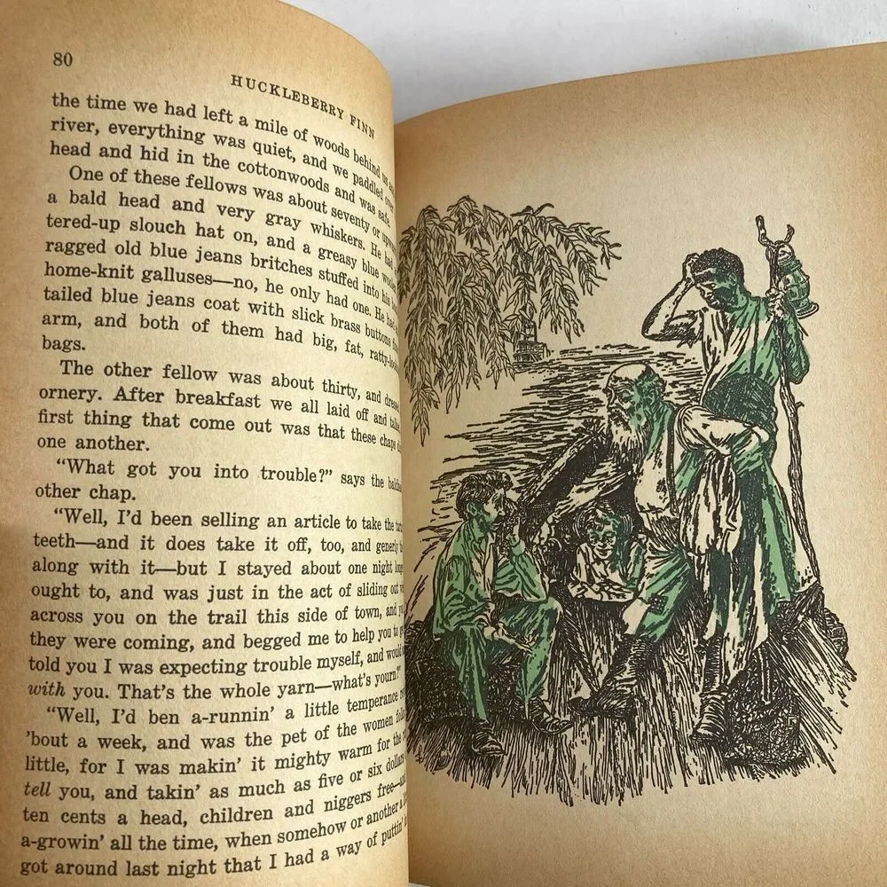 1955 Huckleberry Finn Tom‎ Sawyer's Comrade Whitman Pub HC Illustrated Vintage
